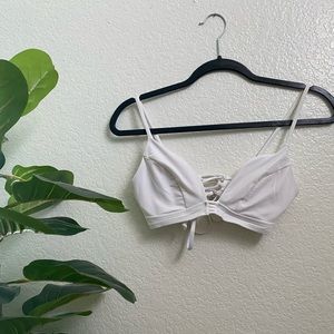 No Boundaries Adjustable White Bikini Top